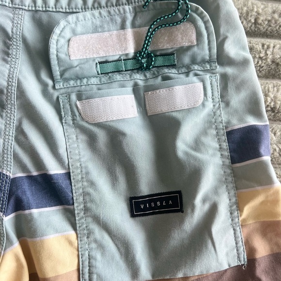 VISSLA Blue and Brown Board Shorts Quick-Dry Swimwear - Picture 6 of 9